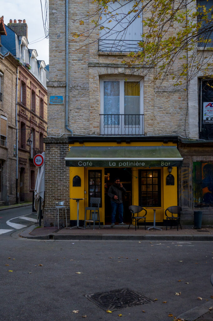 Yellow Caf&eacute; on a Quiet Street, Dieppe